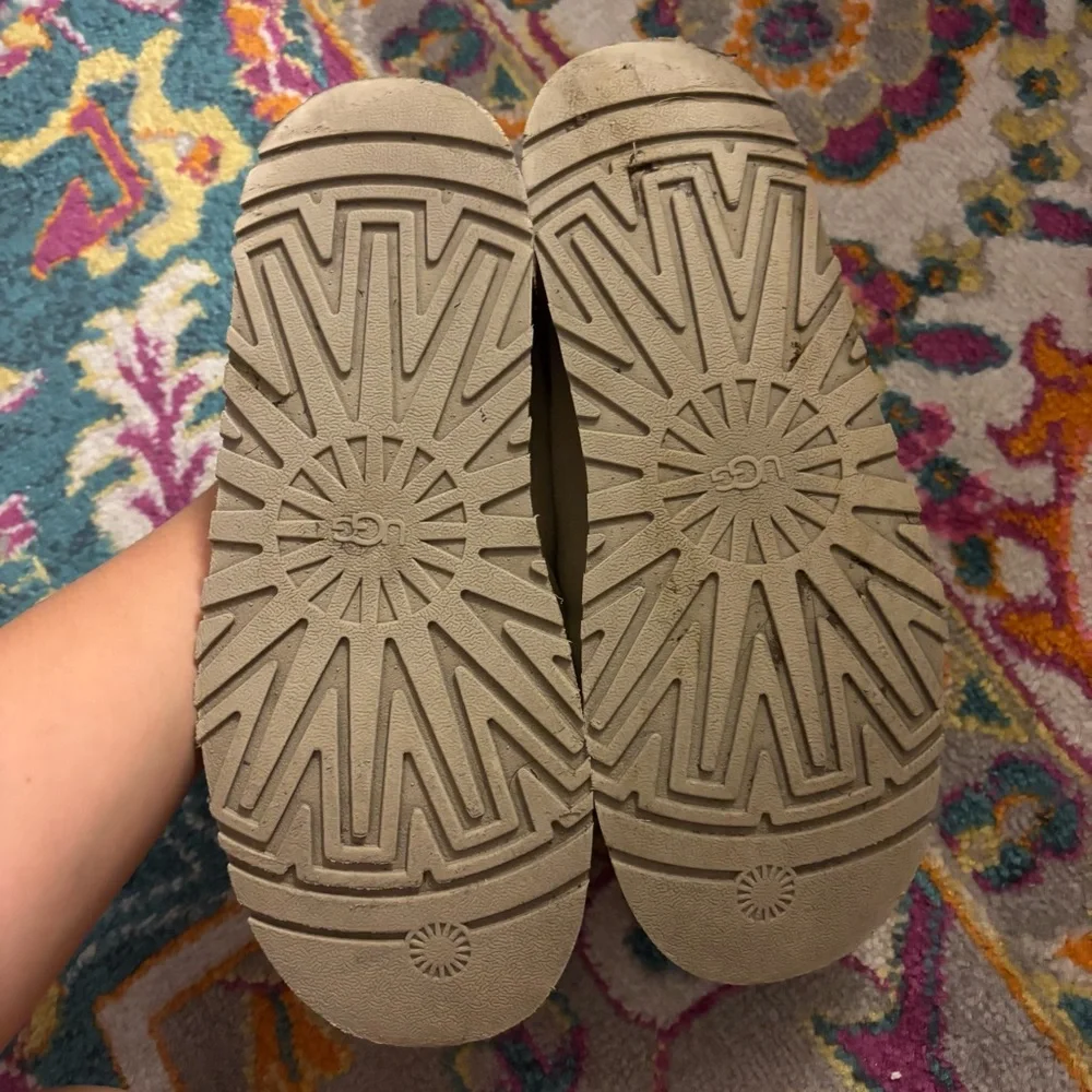 Ugg Tazz Platform Tasman Braid Slippers Clogs Sand Beige Fur Woman’s - Picture 4 of 4